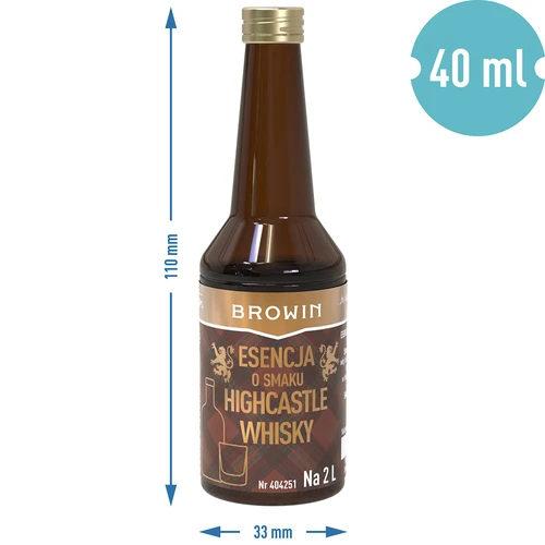 Esence ar Highcastle Whisky garšu uz 2 L - 40ml - 7
