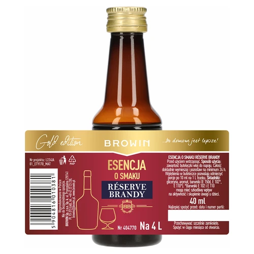 Esence ar Reserve Brandy garšu, 40 ml, uz 4L - 4