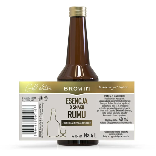 Esence ar ruma garšu uz 4 L - 40 ml - 6