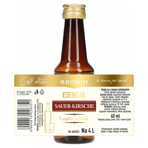Esence Sauer-Kirsche – Czysta Wiśnia, 40 ml, uz 4 L - 4