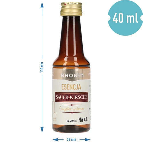 Esence Sauer-Kirsche - Tīrs skābais ķirsis, 40 ml, uz 4 L - 8