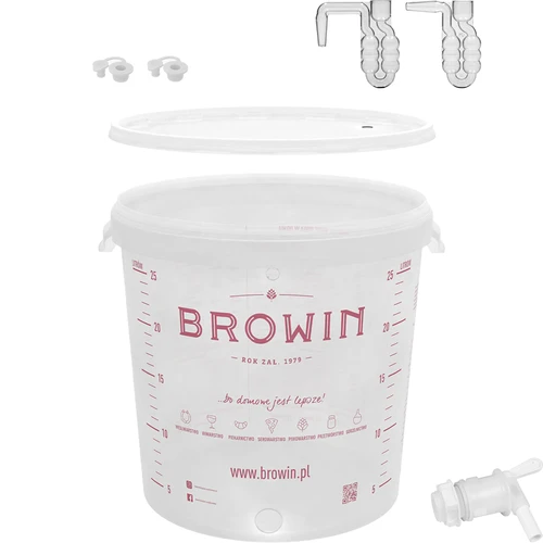 Fermentācijas trauks 30 L ar vāku un krānu