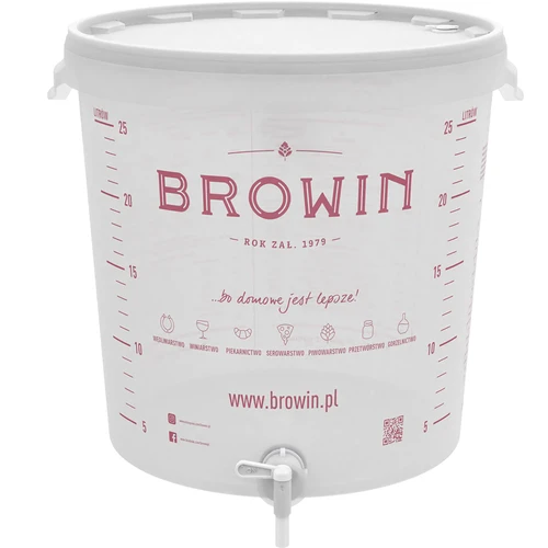 Fermentācijas trauks 30 L ar vāku un krānu - 2