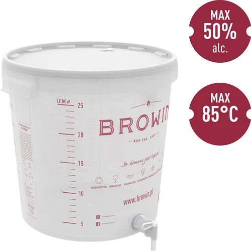 Fermentācijas trauks 30 L ar vāku un krānu - 4