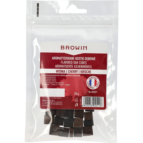 Franču ozolkoka kubiņi, stipri grauzdēti, aromatizēti – Ķirsis, 20 g - 2