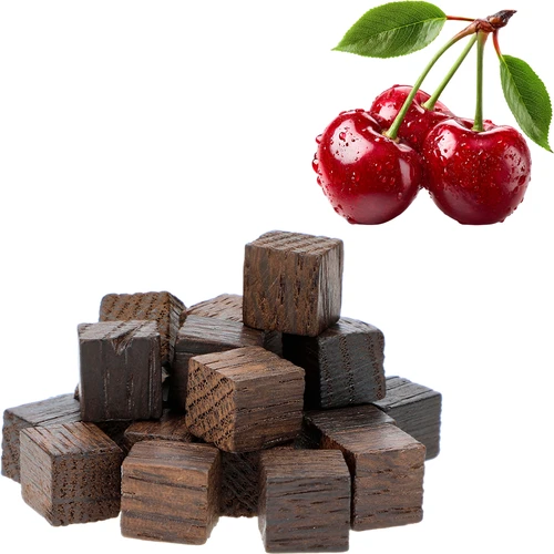 Franču ozolkoka kubiņi, stipri grauzdēti, aromatizēti – Ķirsis, 20 g - 3