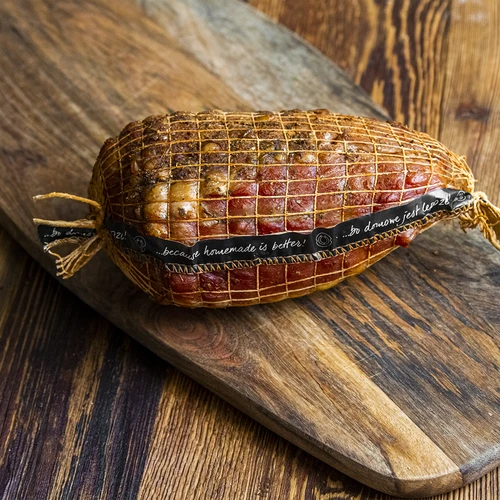 Gaļas izstrādājumu tīkls ar etiķeti, ar izmēriem 15 cm x 4 m, ar termisko izturību līdz 125°C - 4