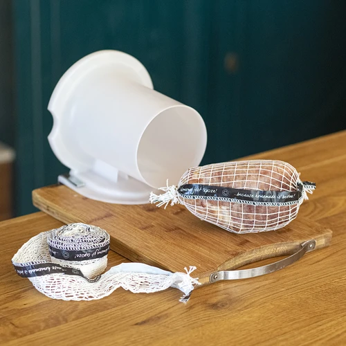 Gaļas izstrādājumu tīkls ar etiķeti, ar izmēriem 15 cm x 4 m, ar termisko izturību līdz 125°C - 3