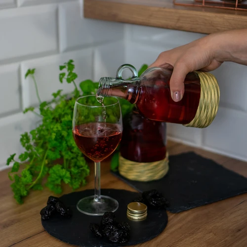 Gallone pudele 500 ml pītā apvalkā, ar skrūvējamu vāciņu - 5