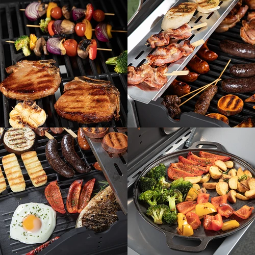 Gāzes grils dragON BBQ101, 11,7 kW, melns/sudraba - 11