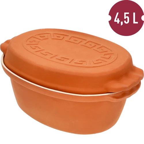 Glazēts romiešu katls 4,5 L (meandri) - 6