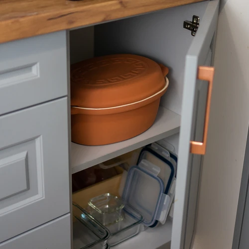 Glazēts romiešu katls 4,5 L (meandri) - 19