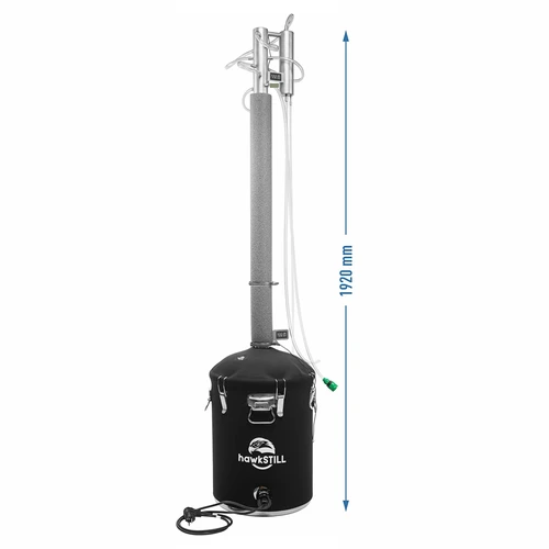 HawkStill „Aukstie pirksti” destilators 60 L – stikla lodīšu strūklā apstrādāta kolonna Ø 60,3 mm un tvertnes siltinājums - 17