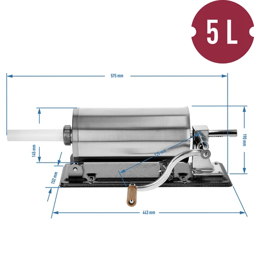 Horizontāls desu pildītājs 5 kg - 10