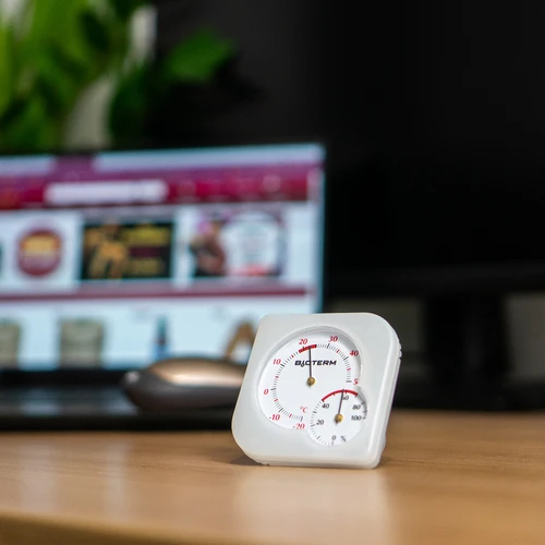 Iekštelpu bimetāla termometrs ar higrometru (-20 līdz +50°C), balts - 6