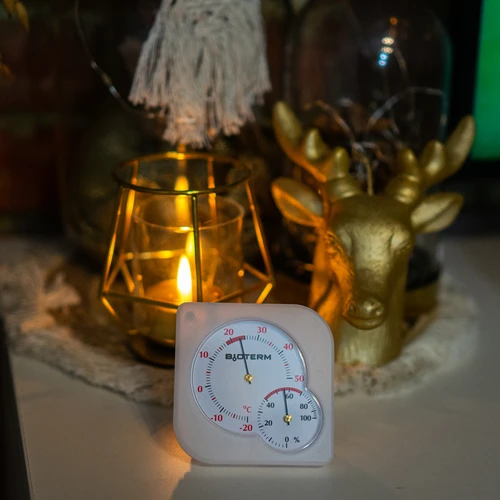 Iekštelpu bimetāla termometrs ar higrometru (-20 līdz +50°C), balts - 5