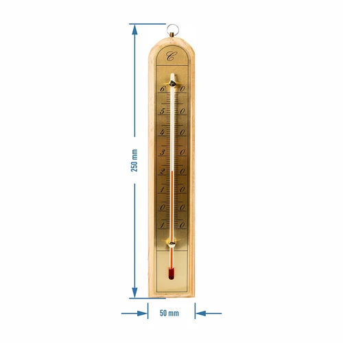 Istabas termometrs ar zeltkrāsas skalu (-10°C līdz +60°C) 28cm mikss - 5
