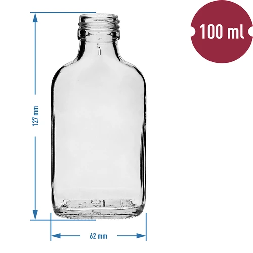 Kabatas tipa pudele uzlējumiem 100 ml, 10 gab. - 4
