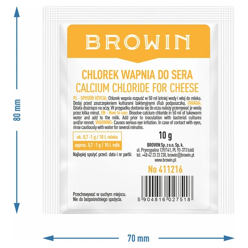 Kalcija hlorīds siera gatavošanai, 10 g - 11