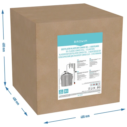 Klasiskais Convex 30 L destilators - 2 nogulsnēšanas trauki - 10