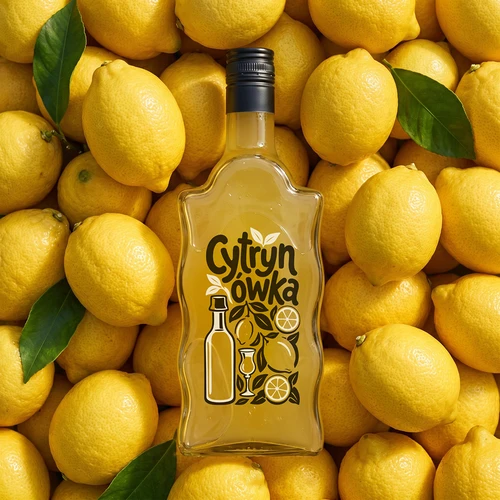 Klasztorna 500 ml pudele ar skrūvējamu vāciņu un uzdruku „Cytrynówka”, 1. variants - 6