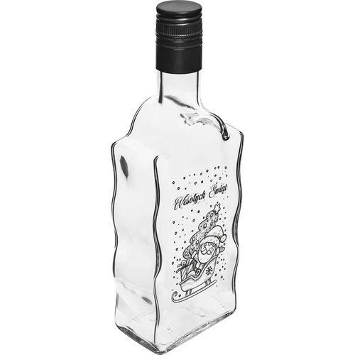 Klasztorna pudele 500 ml ar skrūvējamu vāciņu, uzdruka „Ziemassvētku vecītis”, 1 gab.