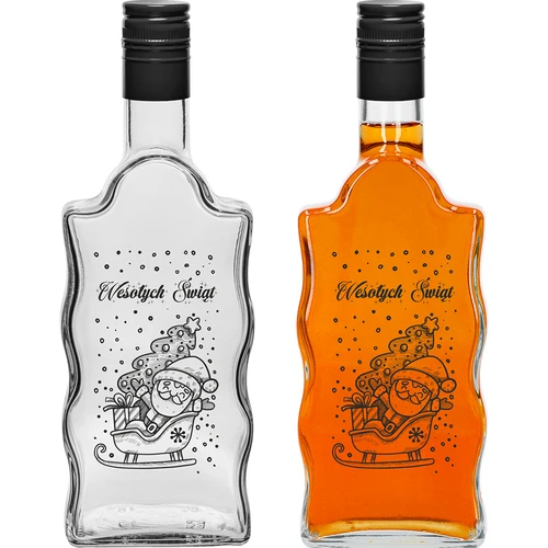 Klasztorna pudele 500 ml ar skrūvējamu vāciņu, uzdruka „Ziemassvētku vecītis”, 1 gab. - 2