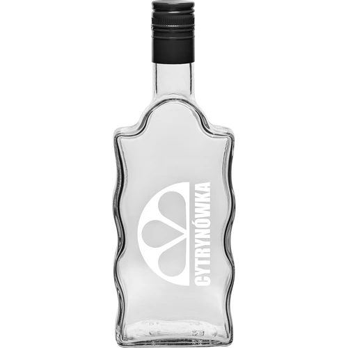 Klasztorna pudele 500 ml ar skrūvējamu korķi un apdruku 'Cytrynówka', 2. variants