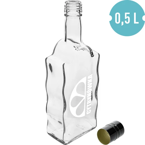 Klasztorna pudele 500 ml ar skrūvējamu korķi un apdruku 'Cytrynówka', 2. variants - 2