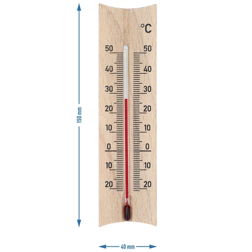 Koka istabas termometrs (-20 līdz +50°C), 15 cm, asorti - 6