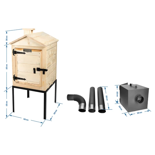 Koka kūpinātava 60 cm, ar kurtuvi - 6