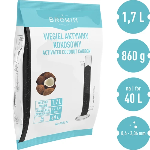 Kokosriekstu aktivētā ogle 0,86 kg - 2