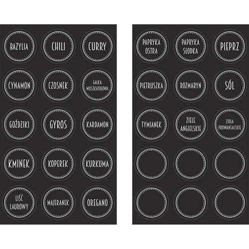 Komplekts 12 x 120 ml burkas + 30 etiķešu garšvielu marķēšanai - 5