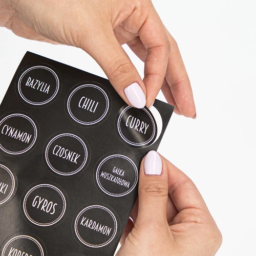 Komplekts 12 x 120 ml burkas + 30 etiķešu garšvielu marķēšanai - 11