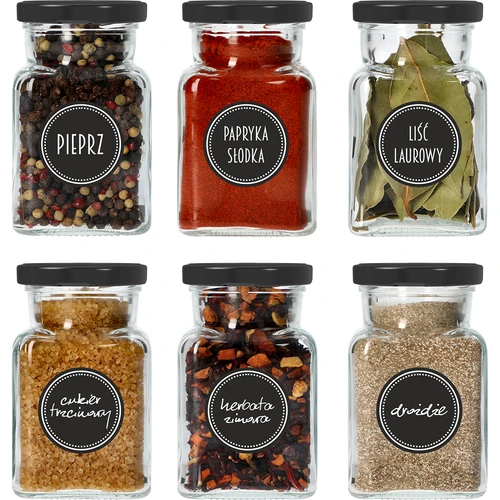 Komplekts 12 x 150 ml burkas + 30 etiķešu garšvielu marķēšanai - 16