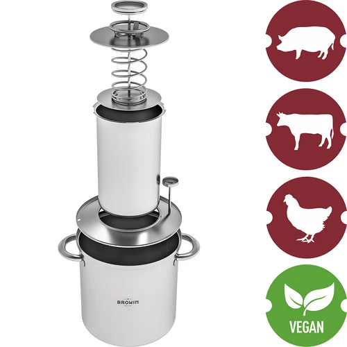 Komplekts ar ūdens apvalku — šķiņķvārāmais trauks 1,5 kg + katls - 8