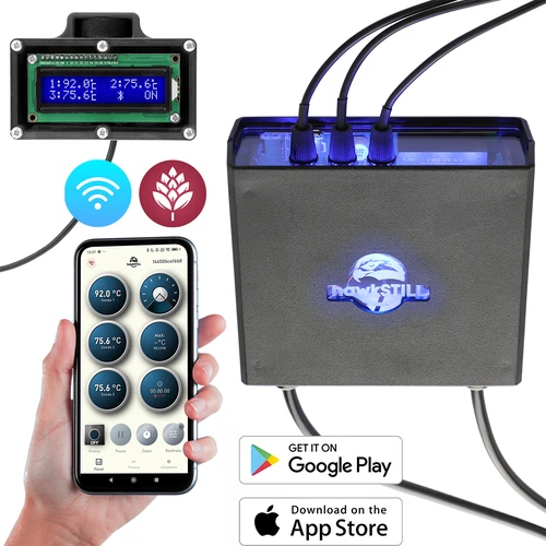 Komplekts hawkSTILL Wi‑Fi IQ – destilācijas termometrs ar Wi‑Fi un displeju