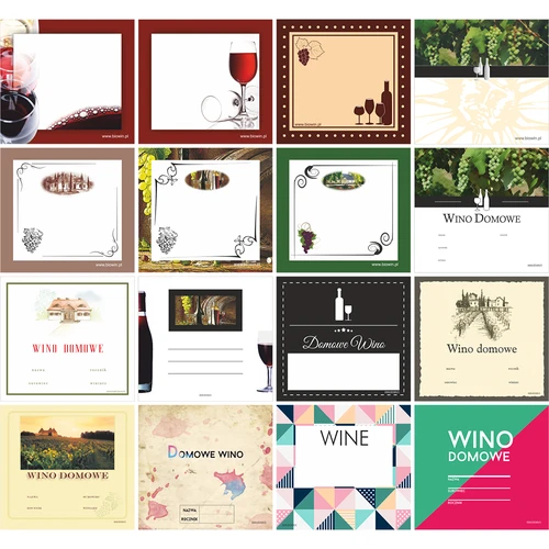 Komplekts: korķi+etiķetes+kapsulas - 20 gab. - 2