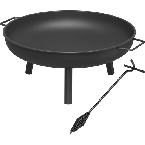 Komplekts: ugunskura kurtuve Ø 58 cm un pokeris–turētājs čuguna katliņam vai čuguna katla vākam