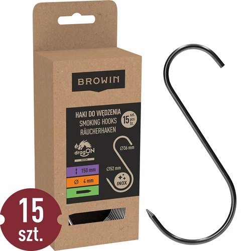 Kūpināšanas āķi - S, asināti 4 mm x 150 mm 15 gab.