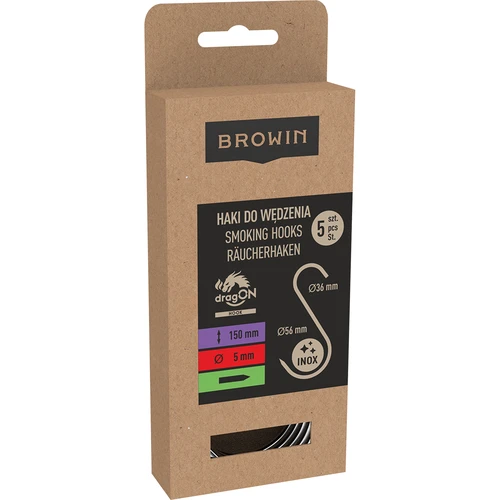 Kūpināšanas āķi - S, asināti, 5 mm x 150 mm, 5 gab. - 3