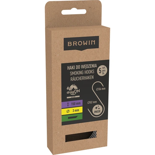 Kūpināšanas āķi - S, griezti 45° 3mm x 150mm 5 gab. - 3