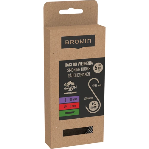 Kūpināšanas āķi - S, griezti 45°, 5 mm x 150 mm, 5 gab. - 3