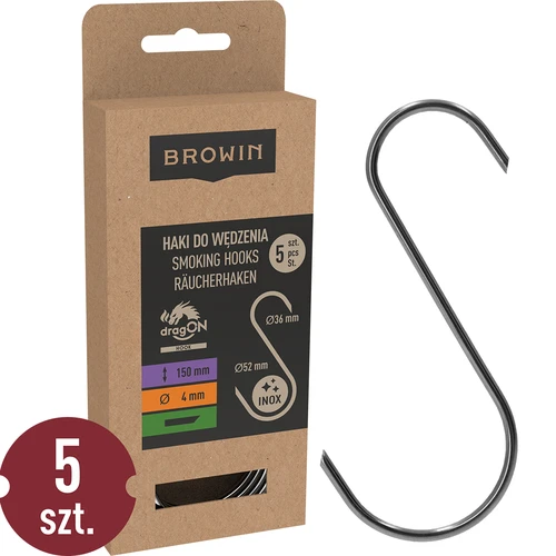 Kūpināšanas āķi - S, griezti 45° leņķī 4 mm x 150 mm 5 gab.