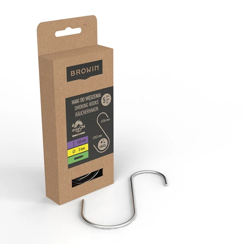 Kūpināšanas āķi - S veida, ar asinātiem galiem, 3 mm x 150 mm, 5 gab. - 2