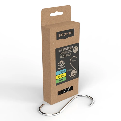 Kūpināšanas āķi - S veida, asināti, 3 mm x 100 mm, 5 gab. - 2