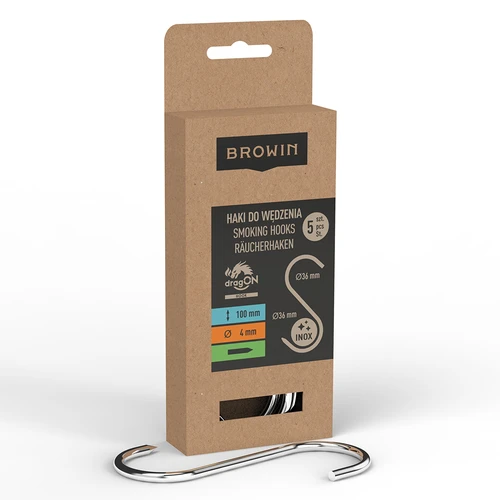 Kūpināšanas āķi - S veida, asināti, 4 mm x 100 mm, 5 gab. - 2