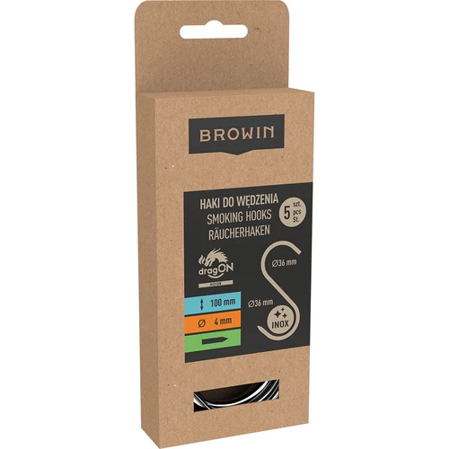 Kūpināšanas āķi - S veida, asināti, 4 mm x 100 mm, 5 gab. - 5