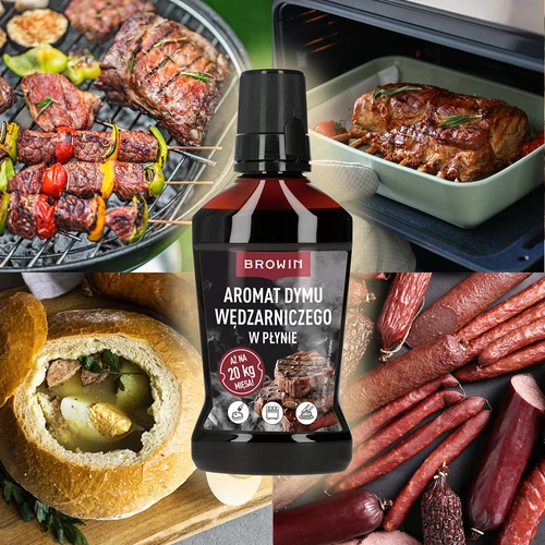 Kūpināšanas dūmu aromāts šķidrā veidā, paredzēts 20 kg, 250 ml - 6