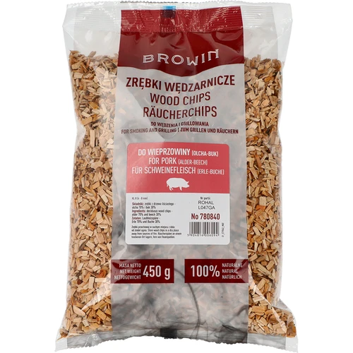 Kūpināšanas/grilēšanas koka šķelda 70% alksnis + 30% dižskābardis, 450 g, kl. 8